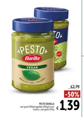 Spazio Conad PESTO BARILLA vari gusti 190g/vegetale 195g/rosso gusti 200g offerta