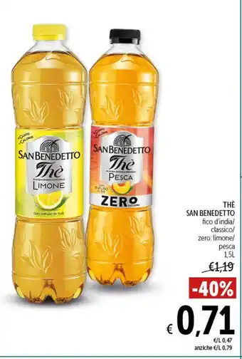 Spazio Conad THÈ SAN BENEDETTO fico d'india/ classico/ zero: limone/ pesca 1,5L offerta