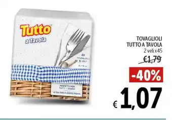 Spazio Conad TOVAGLIOLI TUTTO A TAVOLA 2 velix45 offerta