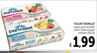 Spazio Conad YOGURT PARMALAT magro gusti assortiti/ intero: frutta a pezzi/ vellutato 8x125g offerta