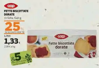 Coop Fette Biscottate Dorate offerta