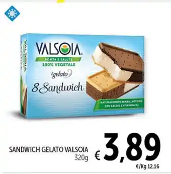 Spazio Conad SANDWICH GELATO VALSOIA 320g offerta