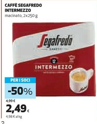 Coop Segafredo Zanetti - Intermezzo 500 G(ml) offerta