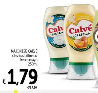 Spazio Conad MAIONESE CALVE classica/raffinata/ fresca mayo 250ml offerta