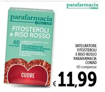 Spazio Conad INTEGRATORE FITOSTEROLI E RISO ROSSO PARAFARMACIA CONAD 60 compresse offerta