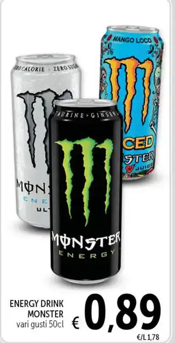 Spazio Conad ENERGY DRINK MONSTER vari gusti 50cl offerta