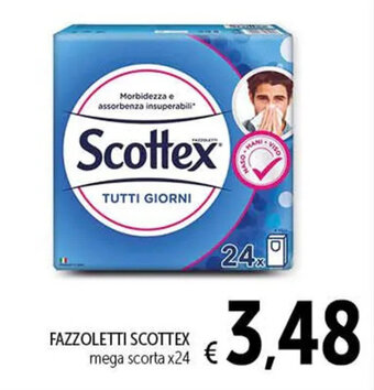 Spazio Conad FAZZOLETTI SCOTTEX mega scorta x24 offerta