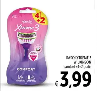 Spazio Conad RASOI XTREME 3 WILKINSON camfort x4+2 gratis offerta