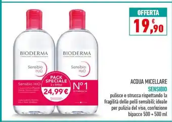 Spazio Conad ACQUA MICELLARE SENSIBIO confezione bipacco 500 + 500 ml offerta
