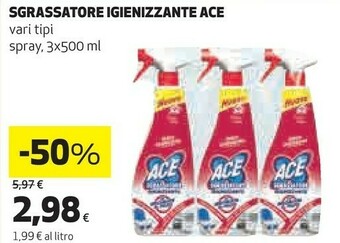 Coop Ace Sgrassatore Igienizzante offerta