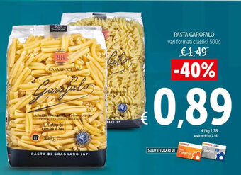 Spazio Conad PASTA GAROFALO vari formati classici 500g offerta
