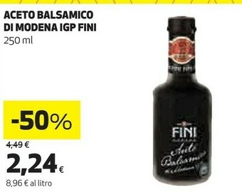 Coop Fini - Aceto Balsamico Di Modena IGP 250 G(ml) offerta