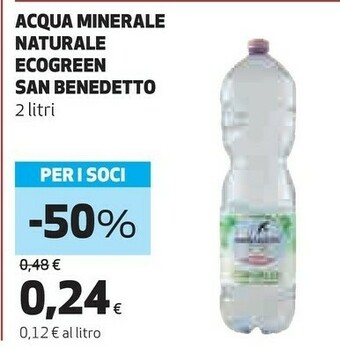 Coop San Benedetto Acqua Minerale Ecogreen offerta