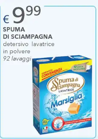 Acqua & Sapone SPUMA DI SCIAMPAGNA detersivo lavatrice in polvere 92 lavaggi offerta