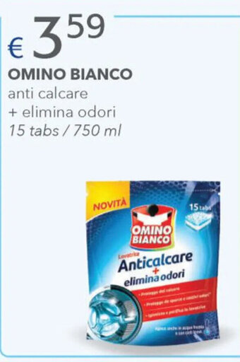 Acqua & Sapone OMINO BIANCO anti calcare + elimina odori 15 tabs/750 ml offerta