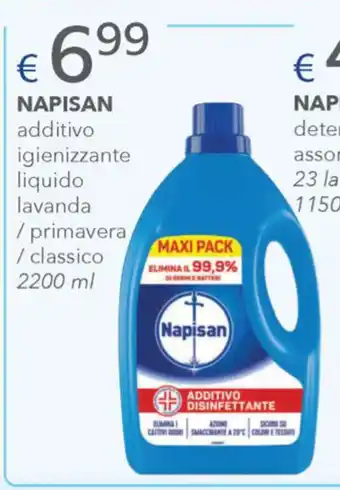 Acqua & Sapone NAPISAN additivo igienizzante liquido lavanda / primavera / classico 2200 ml offerta
