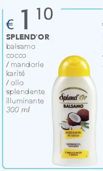 Acqua & Sapone SPLEND'OR balsamo cocco / mandorle karité / olio splendente illuminante 300 ml offerta