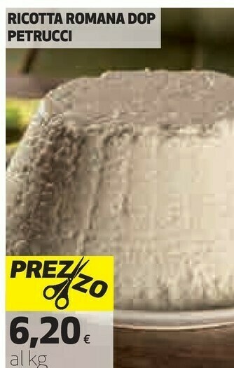 Coop Petrucci Ricotta Romana DOP offerta