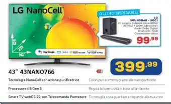 Euronics LG NanoCell 43'' 43NANO0766 offerta