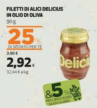 Coop Delicius Filetti Di Alici All'Olio Di Oliva offerta