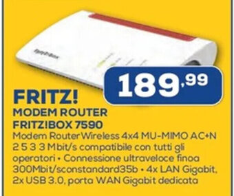 Euronics FRITZ! MODEM ROUTER FRITZ!BOX 7590 offerta