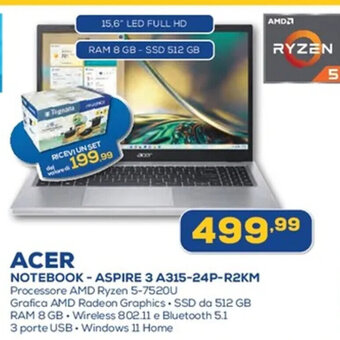 Euronics ACER NOTEBOOK-ASPIRE 3 A315-24P-R2KM offerta