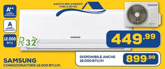 Euronics SAMSUNG CONDIZIONATORE 12.000 BTU/H offerta