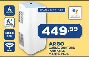 Euronics ARGO CONDIZIONATORE PORTATILE MAXIME PLUS offerta