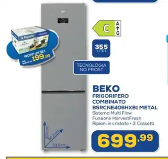 Euronics BEKO FRIGORIFERO COMBINATO B5RCNE406HXB1 METAL offerta