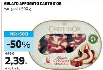 Coop Algida Carte D'Or Gelato Affogato Al Cioccolato 500 G(ml) offerta
