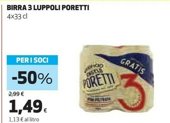 Coop Angelo poretti Birra 3 Luppoli offerta