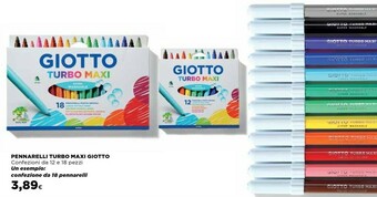 Giotto Turbo Maxi Marcatore Vivido Rosa 12 Pezzo(i)