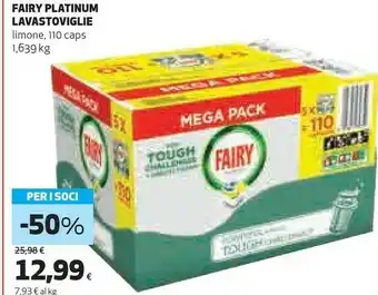 Coop Fairy Platinum Lavastoviglie Limone offerta