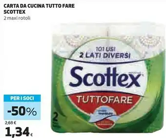 Coop Scottex Tuttofare Carta Da Cucina offerta