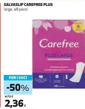 Coop Carefree Salvaslip Plus Large offerta