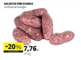 Coop Salsiccia Fine Scianca offerta
