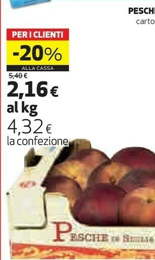 Coop Pesche Gialle offerta