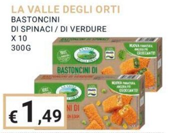 Eté LA VALLE DEGLI ORTI BASTONCINI DI SPINACI / DI VERDURE X 10 300 G offerta
