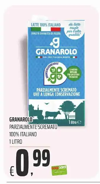 Coop Superstore GRANAROLO PARZIALMENTE SCREMATO 100% ITALIANO 1 LITRO offerta