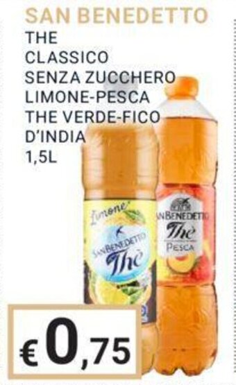 Eté SAN BENEDETTO THE CLASSICO SENZA ZUCCHERO LIMONE-PESCA THE VERDE-FICO D'INDIA 1,5L offerta