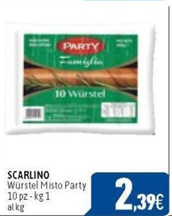 SCARLINO Würstel Misto Party 10 pz - kg 1 al kg