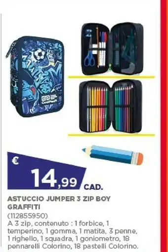 Coolpack Astuccio Jumper 3 Zip Boy Graffity