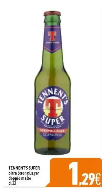 C+C Cash and Carry TENNENT'S SUPER birra Strong Lager doppio malto cl 33 offerta
