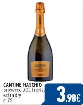C+C Cash and Carry CANTINE MASCHIO prosecco DOC Treviso extra dry cl 75 offerta