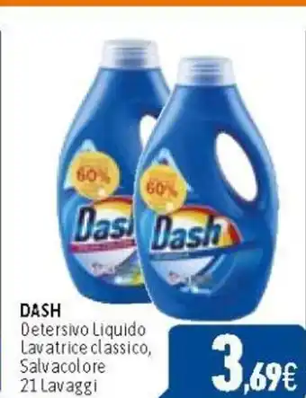 C+C Cash and Carry DASH Detersivo Liquido Lavatrice classico, Salvacolore 21 Lavaggi offerta
