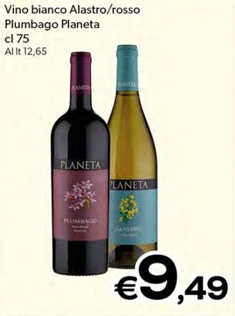 MAX Supermercati Vino bianco Alastro/rosso Plumbago Planeta cl 75 offerta
