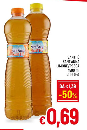 A&O SANTHÉ SANT'ANNA LIMONE/PESCA 1500 ml offerta