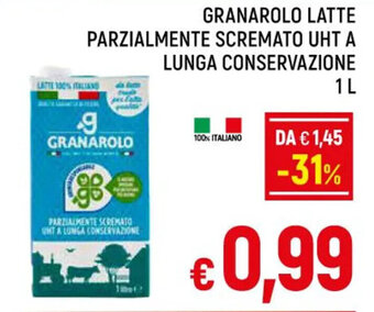 A&O GRANAROLO LATTE PARZIALMENTE SCREMATO UHT A LUNGA CONSERVAZIONE 1 L offerta