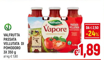 A&O VALFRUTTA PASSATA VELLUTATA DI POMODORO 3X 350 g offerta