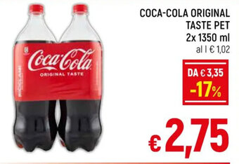 A&O COCA-COLA ORIGINAL TASTE PET 2x 1350 ml offerta